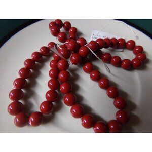 Red Mother of Pearl Bead Strand